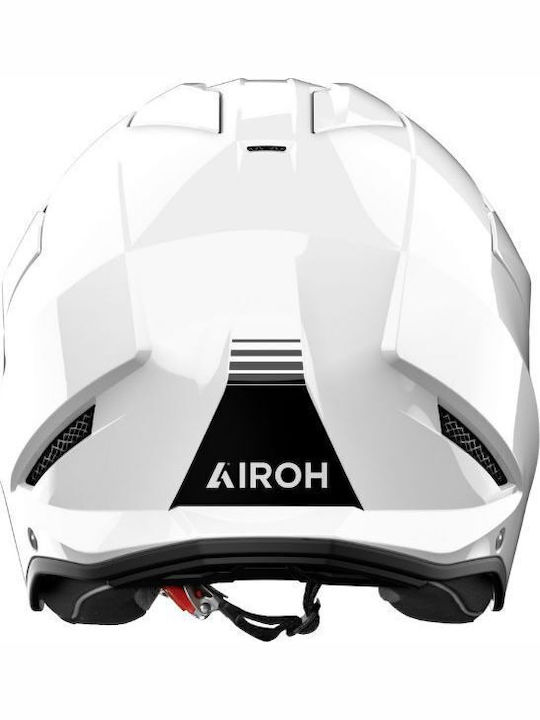 Airoh Kombakt White Gloss Motorcycle Helmet Jet ECE 22.06 1150gr with Sunvisor