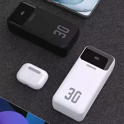 Dudao K15Max Power Bank 30000mAh 22.5W with USB-A Port and USB-C Port Power Delivery White