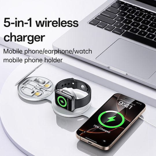 Yesido Kabelloses Ladegerät (Qi Pad) 15W Weißs (DS29)