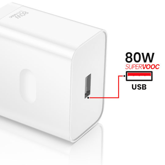 OnePlus GaN Wireless Charger with USB-A Port 80W Black (SuperVOOC)