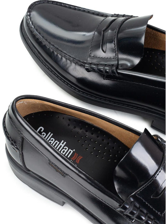 Δερμάτινα Ανδρικά Loafers σε Μαύρο Χρώμα
