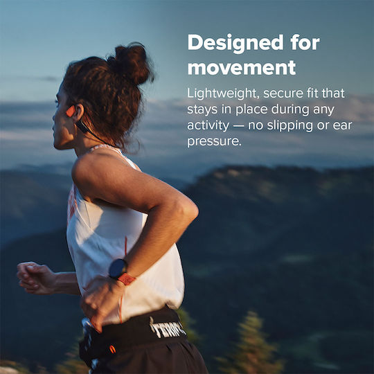 Suunto Wing 2 Knochenleitung Bluetooth-Freisprecheinrichtung Kopfhörer mit Schweißresistenz und Ladeetui Orange