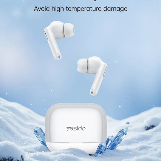 Yesido TWS34 In-ear Bluetooth Handsfree Căști cu Carcasă de Încărcare Alb