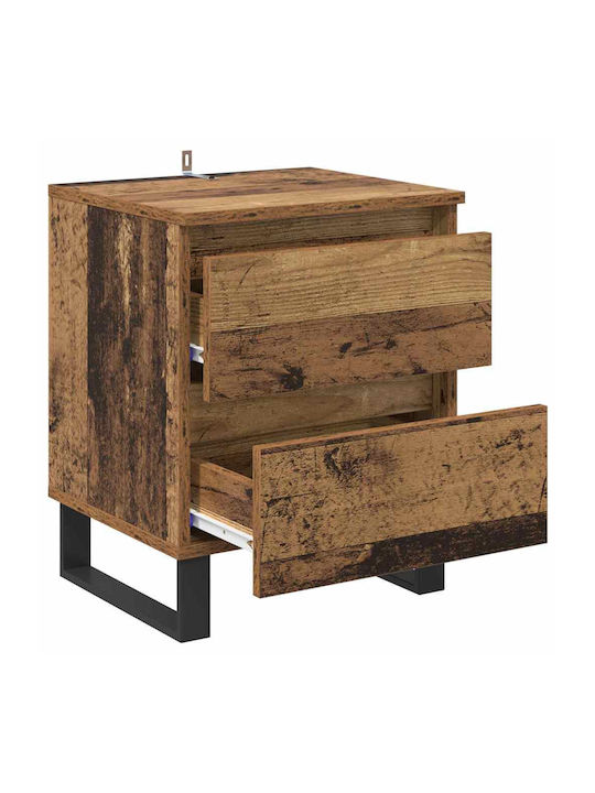 Wooden Bedside Table Processed Wood 40x35x50cm