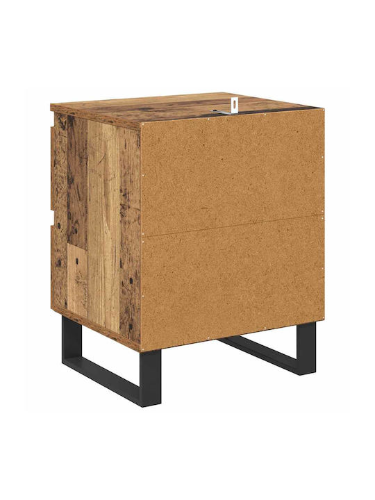 Wooden Bedside Table Processed Wood 40x35x50cm