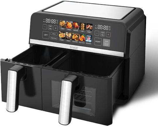 Samus Friteuză cu aer cu Coș Detașabil Dublu 9lt Negru AF9DUO-S2600DW