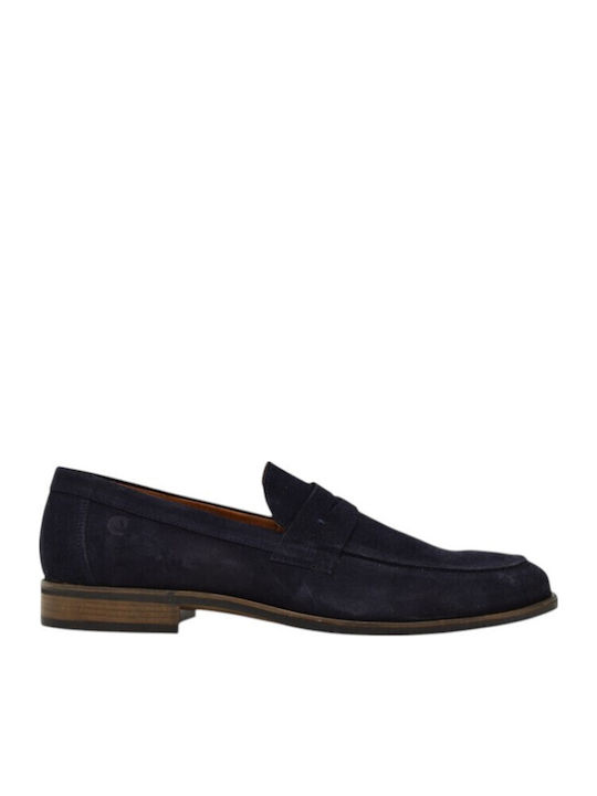 Δερμάτινα Ανδρικά Loafers σε Μπλε Χρώμα