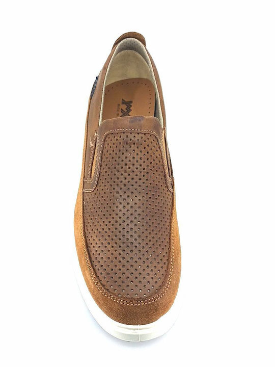 Δερμάτινα Ανδρικά Loafers σε Καφέ Χρώμα
