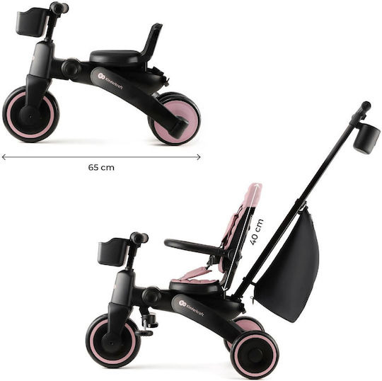Kinderkraft Jazz 2 Tricicletă Pliabilă și Transformabilă 5 în 1 pentru 9 Luni Roz