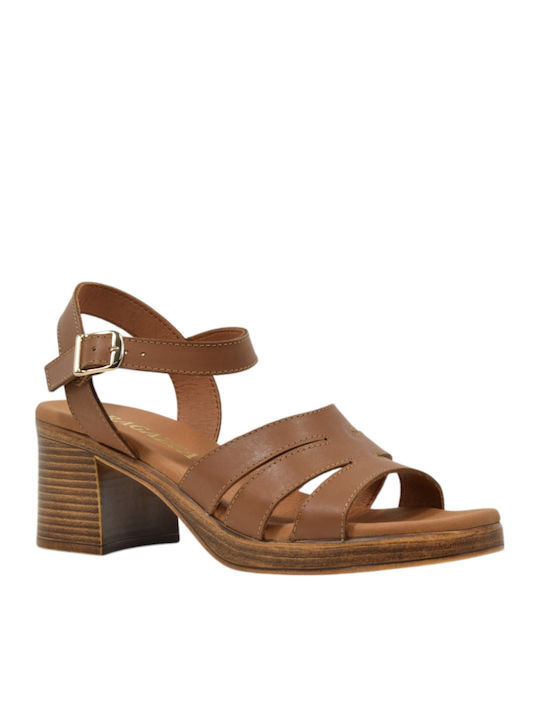 Ragazza Lederriemen Sandalen Tan
