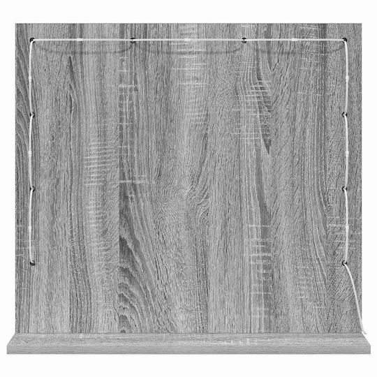 Vidaxl Schminkspiegel mit LED-Leuchten Sonoma Grau 60x55x18 cm Grau