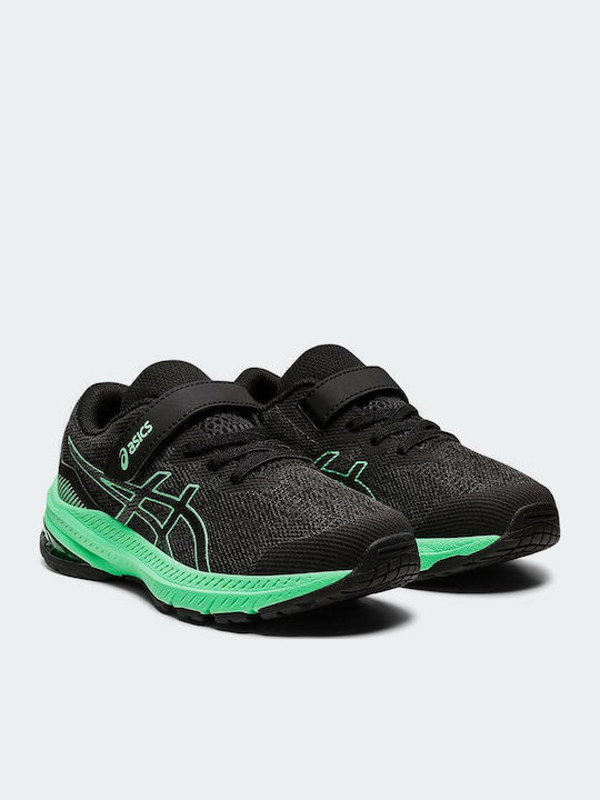 GT-1000 11 PS Kids Sports Shoes Running with Hoop & Loop Closure Black