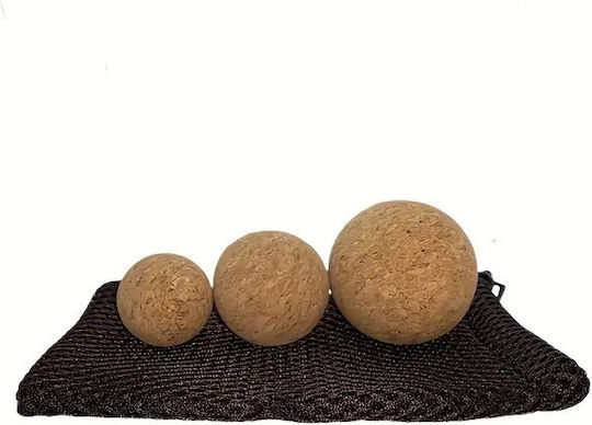 Cork Massage Balls 3 Pieces Storage Pouch Fascia