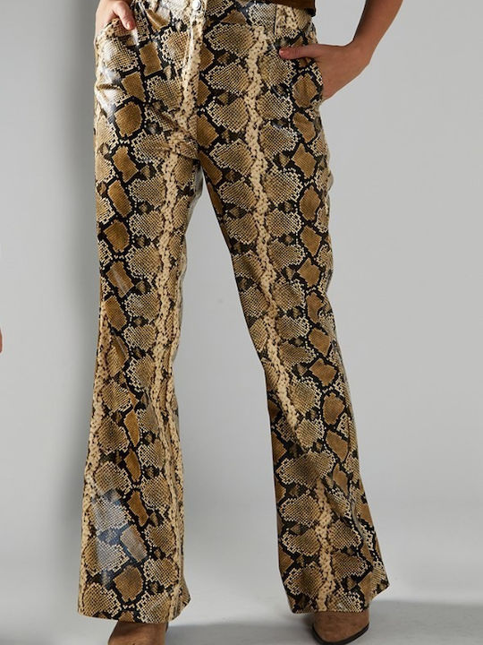 Women's Fabric Trousers Beige