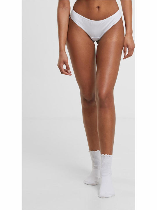 Baumwolle Damen-Slips Brazil MultiPack Schwarz Weiß Heather Grey