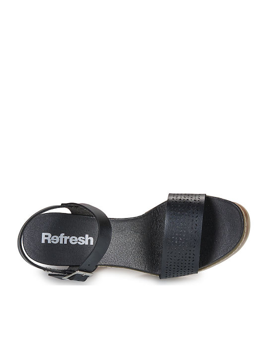 Din piele Sandale Negre