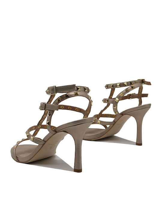Leder Sandalen Beige