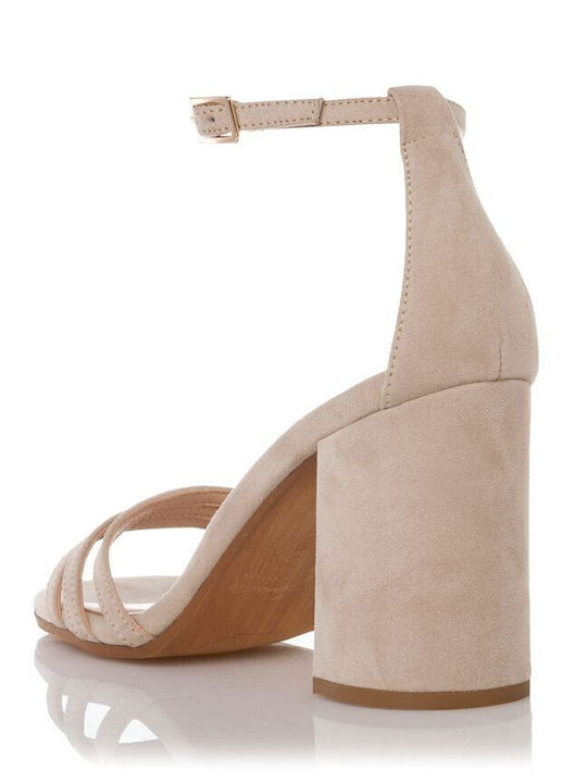 Suede Sandals Beige