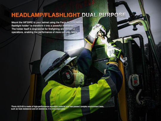 Fenix Wiederaufladbar Explosionsgeschützt Stirnlampe LED IP68 mit maximaler Helligkeit 300lm
