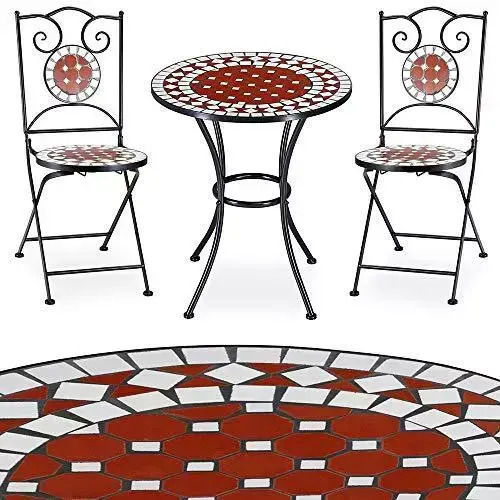 Dining Room Set for Small Outdoor Spaces 3 Pieces Black