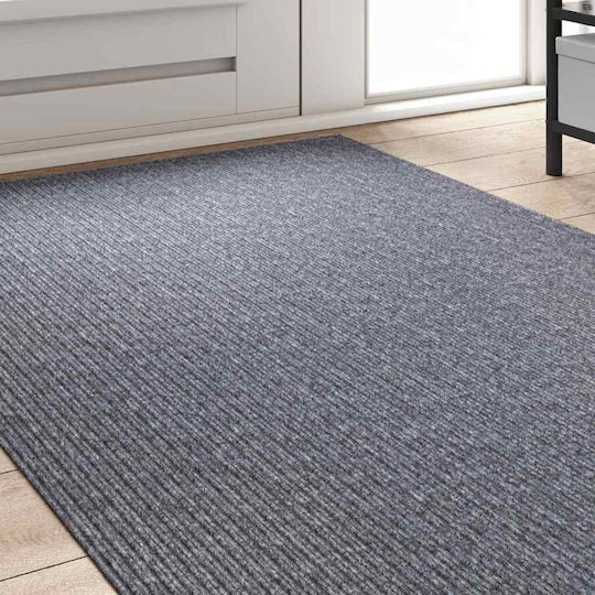 vidaXL Covor Antiderapant Rectangular Din Piele Gri 100x300cm