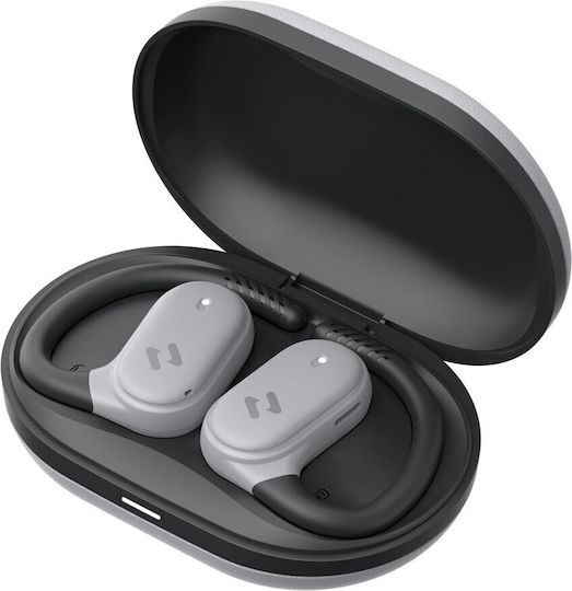 Havit OWS915 Open Ear Bluetooth Handsfree Ακουστικά με Αντοχή στον Ιδρώτα και Θήκη Φόρτισης Γκρι