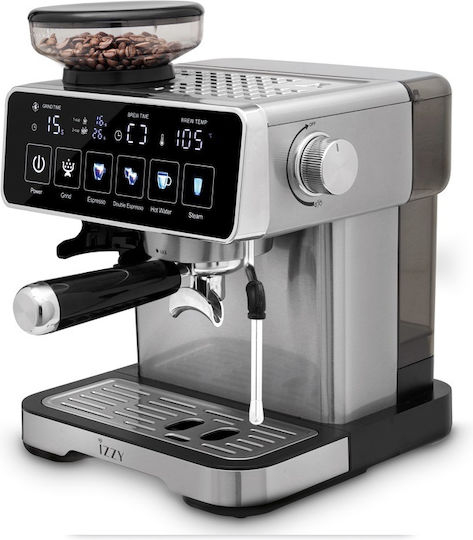 Izzy Iz-6026 1500W Налягане 20бар с мелачка Кафява