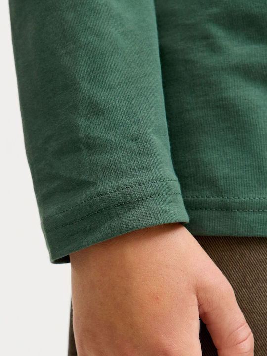 Kids Long-Sleeved Green Blouse