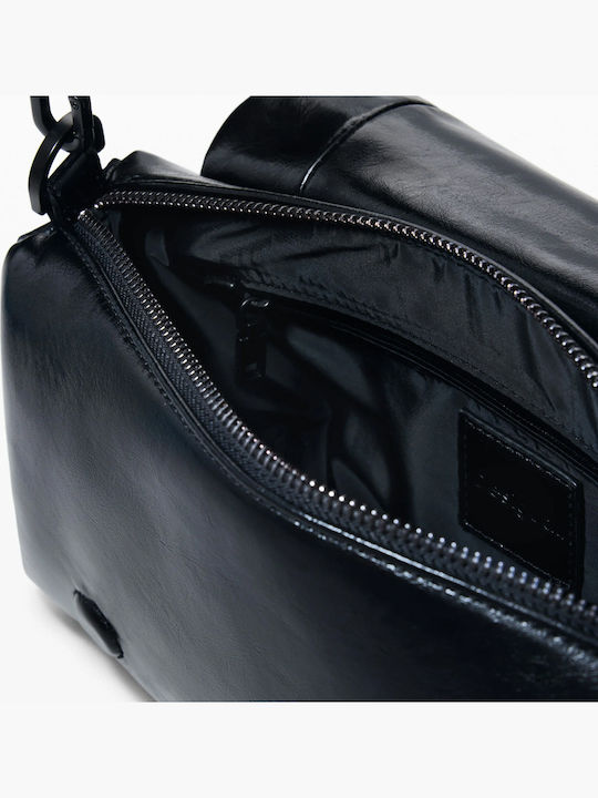 Flowerina Naron Damen Schultertasche Schwarz