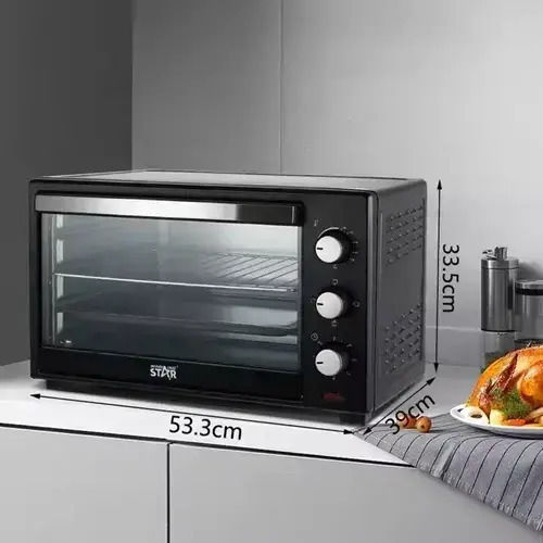 Winning Star Ηλεκτρικό Φουρνάκι 38lt Χωρίς Εστίες Μαύρο