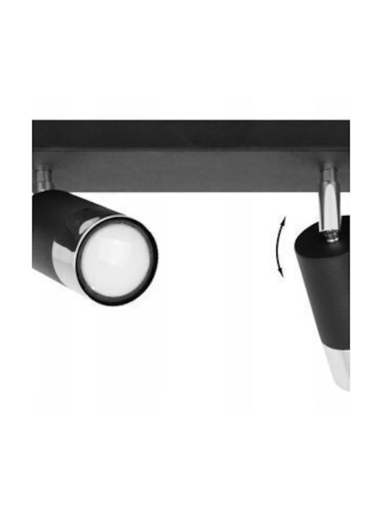 Light Home Σποτ με 11 Φώτα σε Μαύρο Χρώμα