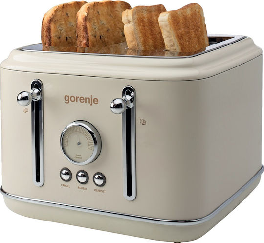 Gorenje T2300clin Toaster 4 Slots 1150W Beige