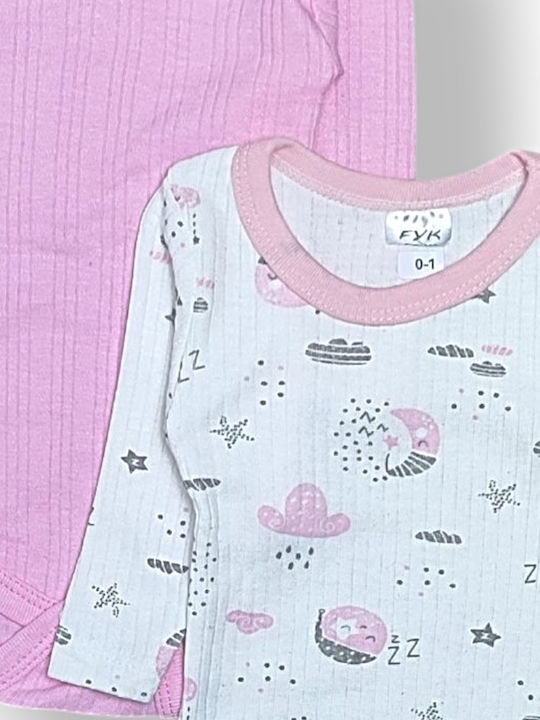 Babydom Set Bodysuits Pink Ecru Babydom Set Bodysuits Pink Ecru