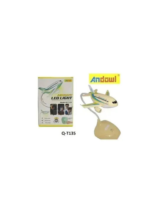 Andowl LED Kinder Schreibtischlampe Berührung Flugzeug Beige Andowl LED Kinder Schreibtischlampe Berührung Flugzeug Beige