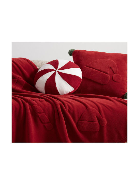 Nef-Nef Homeware Christmas Decorative Pillow Candy Whitered Candy White 35x35cm