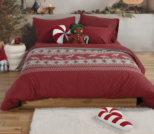 Nef-Nef Homeware Christmas Decorative Pillow Candy Whitered Candy White 35x35cm