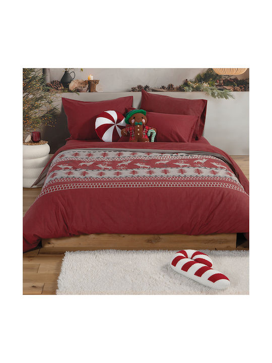 Nef-Nef Homeware Christmas Decorative Pillow Candy Whitered Candy White 35x35cm