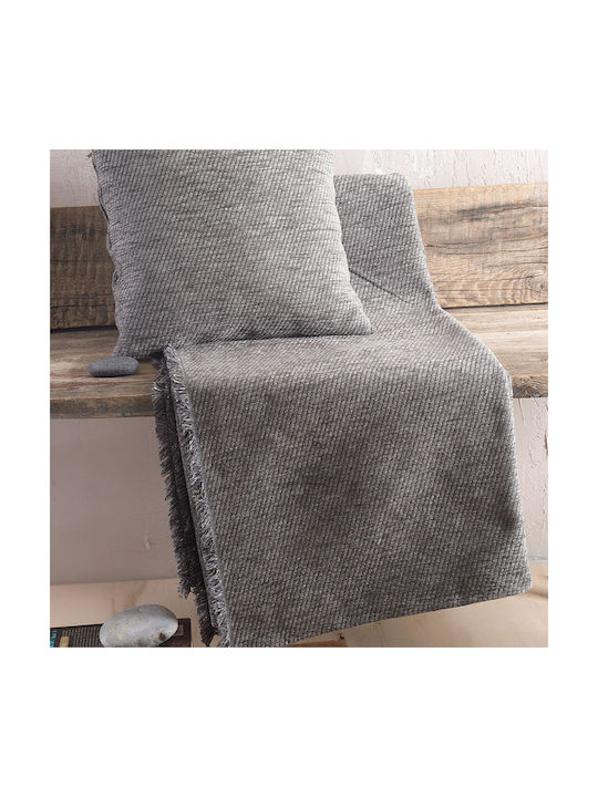 Rythmos Sofa Cushion Charlie From 100% Cotton Gray 40x40cm