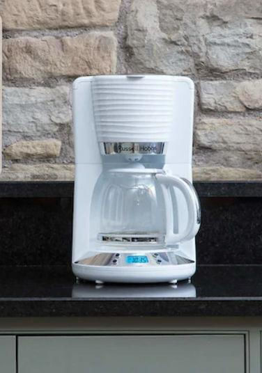 Russell Hobbs Programabilă Mașină de cafea cu filtru 1100W Alb
