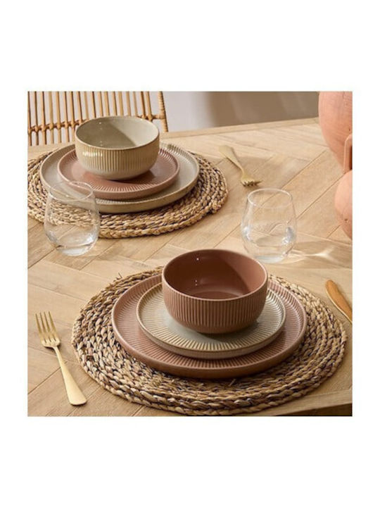Atmosphera Chloe Πιάτο Βαθύ Κεραμικό Καφέ 14cm