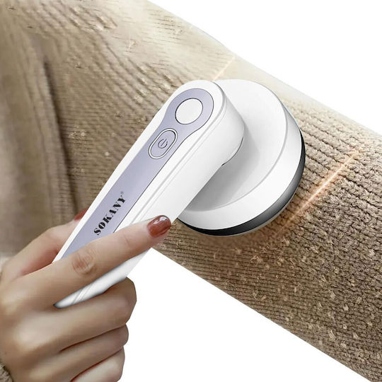 Sokany Rechargeable Fabric Shaver White