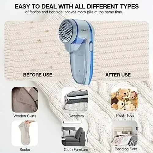 Sokany Rechargeable Fabric Shaver White