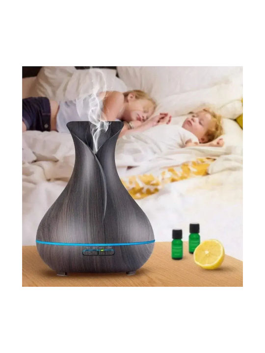 Andowl LED Aromatherapie-Diffusor Ultraschall Gerät Braun 400ml K-H6B