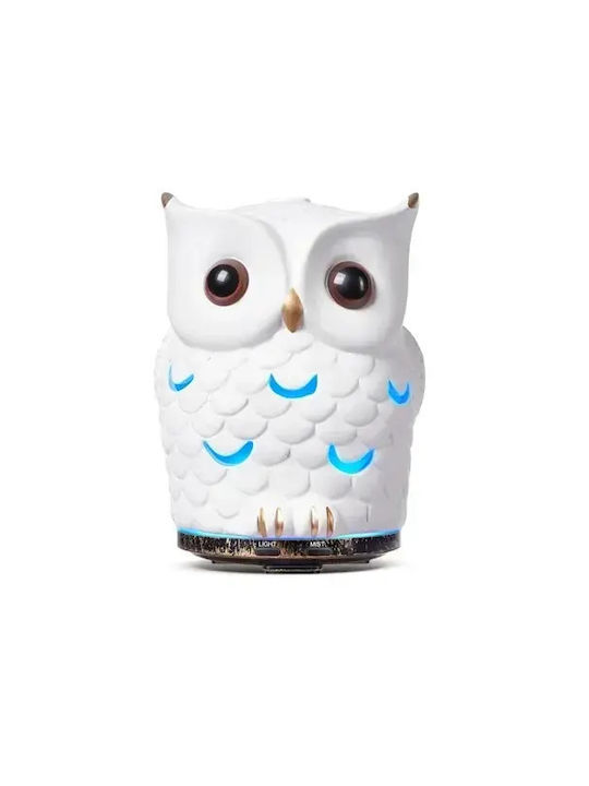 Aromatherapy Diffuser Device – 7 Color Lamp 200 Ml Owl Kp-6016 White Brown