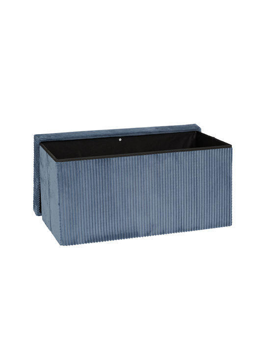 Stool For Living Room Upholstered with Fabric Blue 76x38x38cm