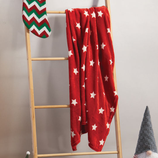 Christmas Set Basket Blanket Sofa Nef-nef Homeware Starlight Red 110x140