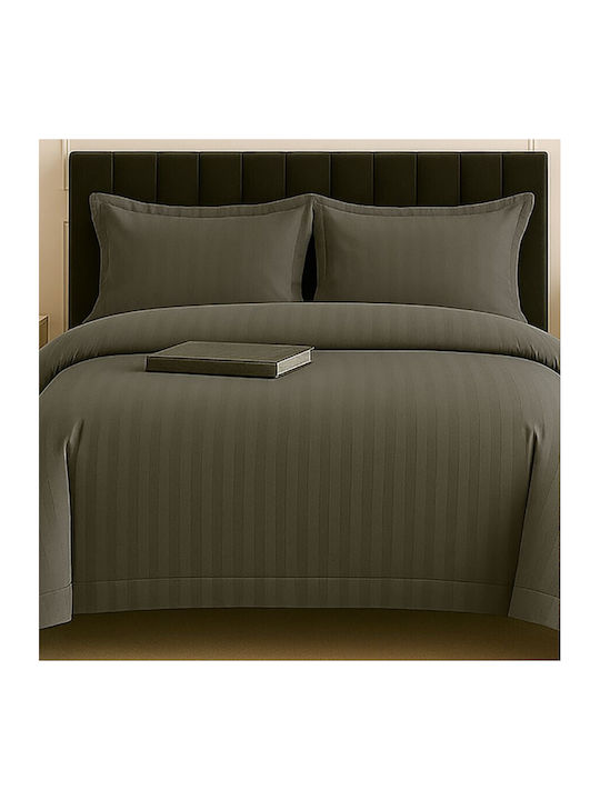 Pucioasa Set Husă de Pilotă Dublă cu 2 Fețe de Pernă & 1 Cearsaf 200x230 Anthracite Gray