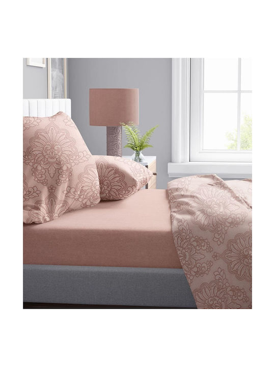 Dimcol Άρτεμις Μαξιλαροθήκη με Φάσα Dusty Rose 50x70εκ.