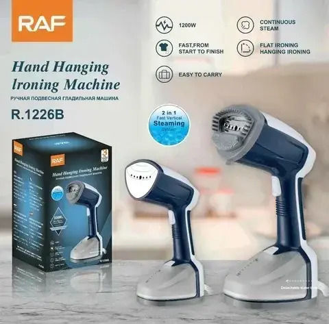 Raf Kleiderdampfer Hand 1200W mit Behälter 350ml Blau