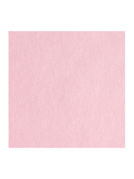 Matex Бебешки Чаршаф За Количка Памук с Ластик Розов 80x160бр